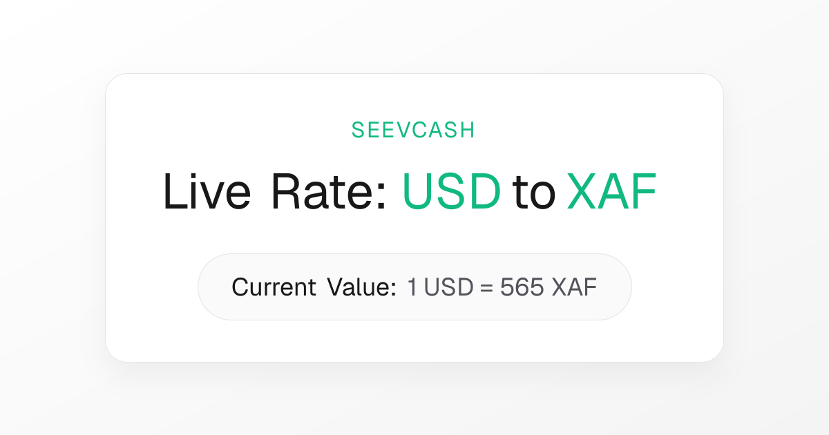USD to XAF Exchange Rate | Live Today | Seevcash